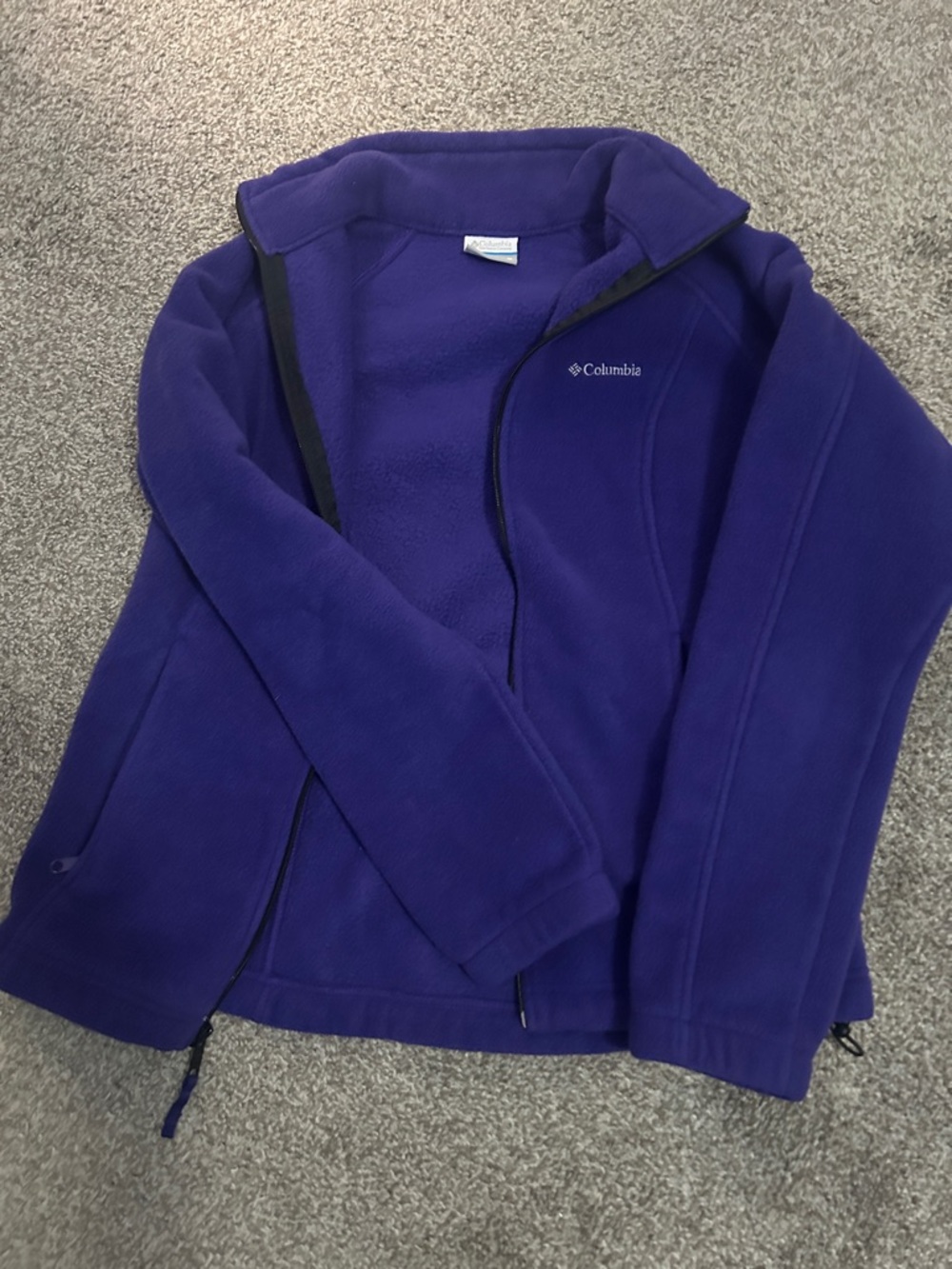 Columbia Deep Purple Full-Zip Fleece Jacket
